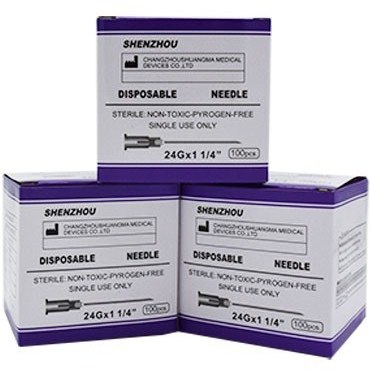 سرسوزن گیج 24 بنفش شنزو بسته ۱۰۰ عددی