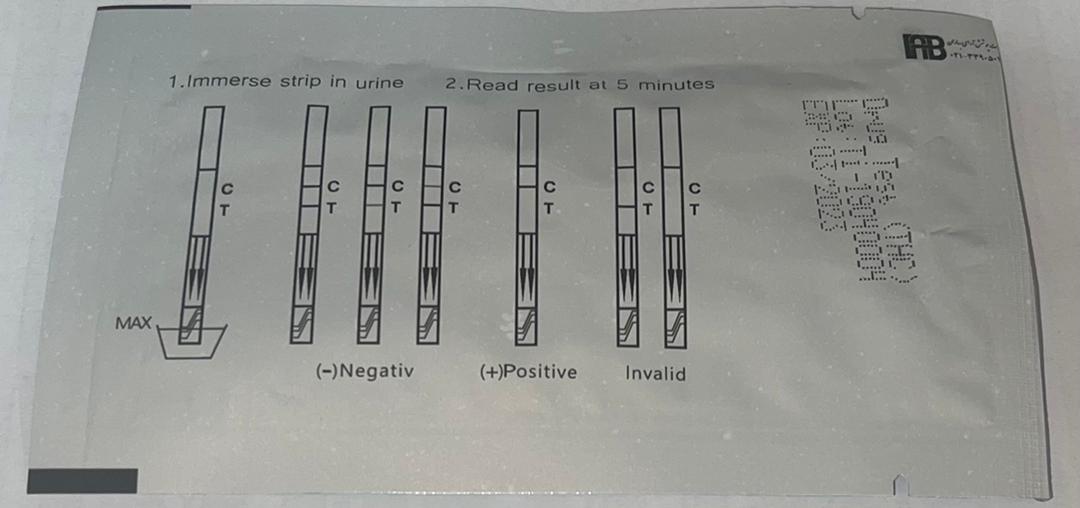 تست اعتیاد سریع نواری مت آمفتامین-شیشه