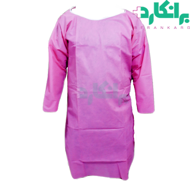 گان یکبارمصرف بیمار رنگ صورتی