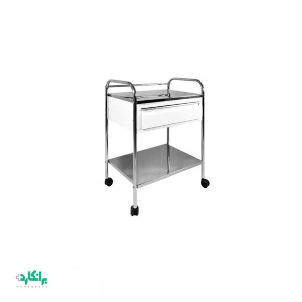 ترالی پانسمان یک کشو رویه استیل