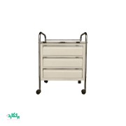 ترالی پانسمان سه کشو رویه استیل