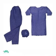 گان و کلاه و شلوار (ست لباس بیمار)