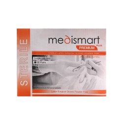 دستکش استریل جراحی بدون پودر مارک مدی اسمارت سایز 6/5