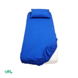 ملحفه دور کشدار آبی سایز 80 در 220 سانت