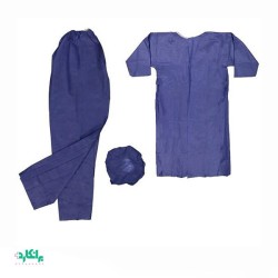 گان و کلاه و شلوار (ست لباس بیمار)